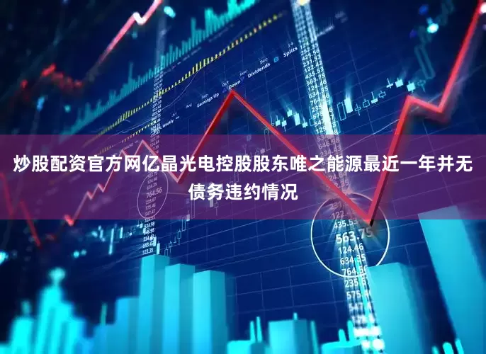 炒股配资官方网亿晶光电控股股东唯之能源最近一年并无债务违约情况